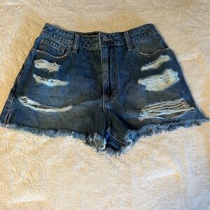 Hollister ultra high rise mom jean shorts